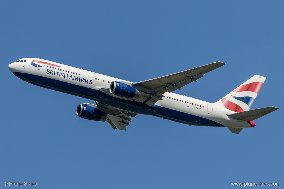 British Airways Boeing 767-300ER G-BNWZ at London Heathrow Airport (EGLL/LHR)