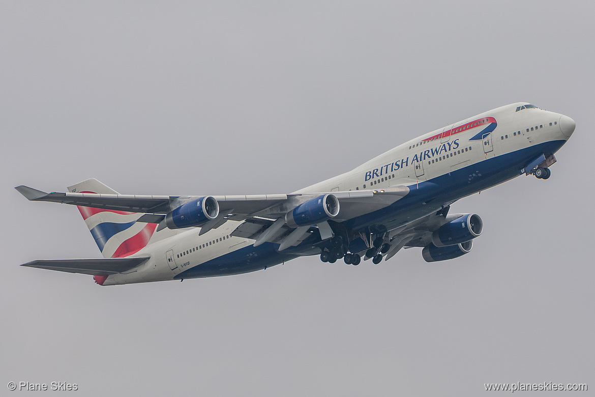 British Airways Boeing 747-400 G-BYGF at London Heathrow Airport (EGLL/LHR) British Airways Boeing 747-400 G-BYGF at London Heathrow Airport (EGLL/LHR)