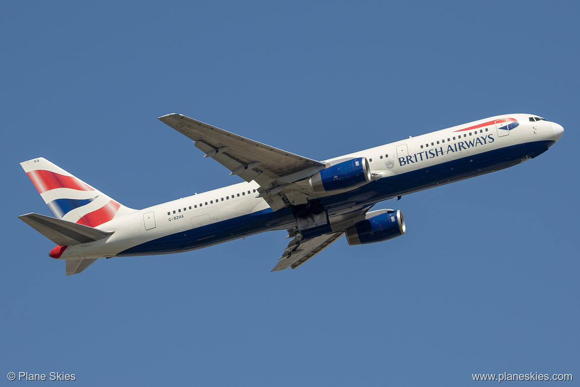 British Airways Boeing 767-300ER G-BZHA at London Heathrow Airport (EGLL/LHR)
