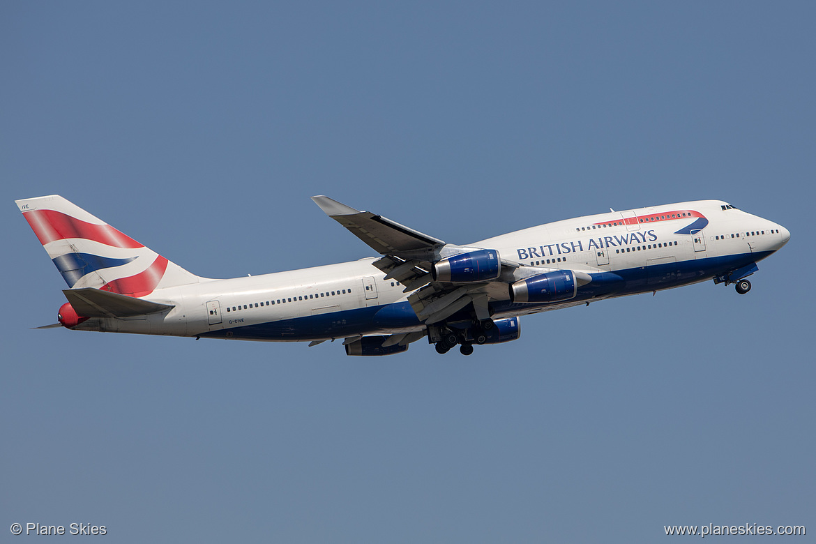 British Airways Boeing 747-400 G-CIVE at London Heathrow Airport (EGLL/LHR) British Airways Boeing 747-400 G-CIVE at London Heathrow Airport (EGLL/LHR)