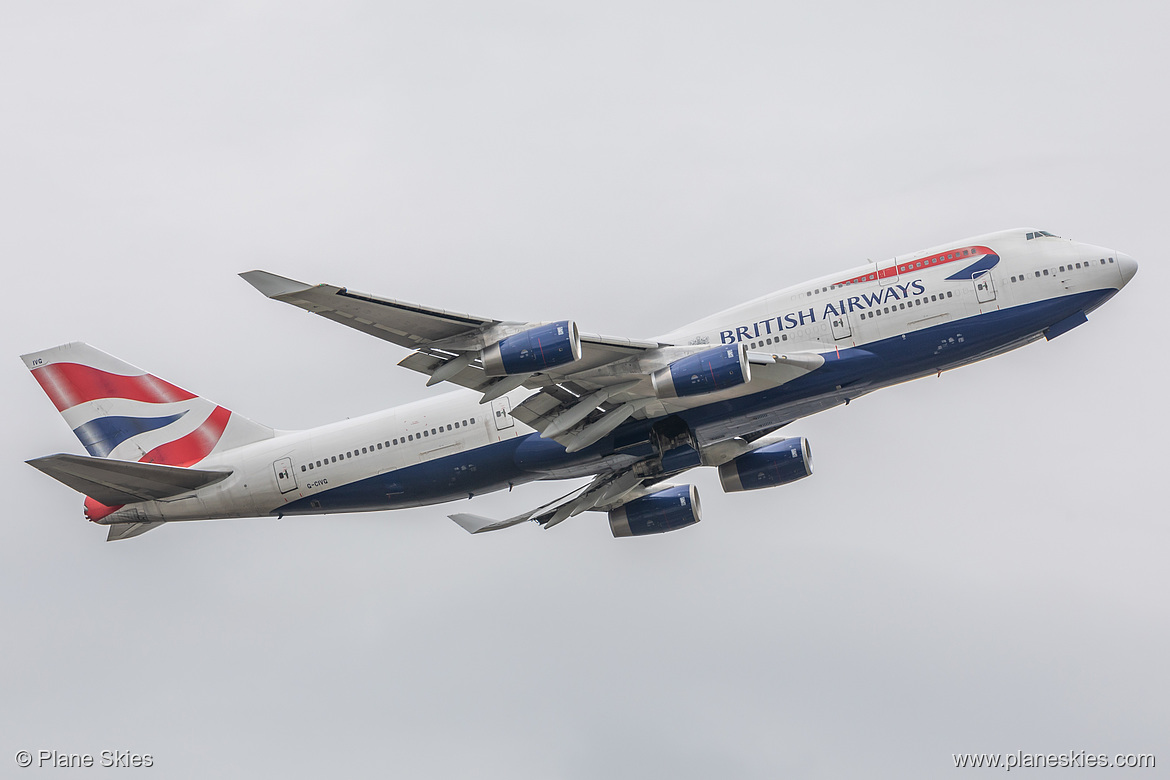 British Airways Boeing 747-400 G-CIVG at London Heathrow Airport (EGLL/LHR) British Airways Boeing 747-400 G-CIVG at London Heathrow Airport (EGLL/LHR)