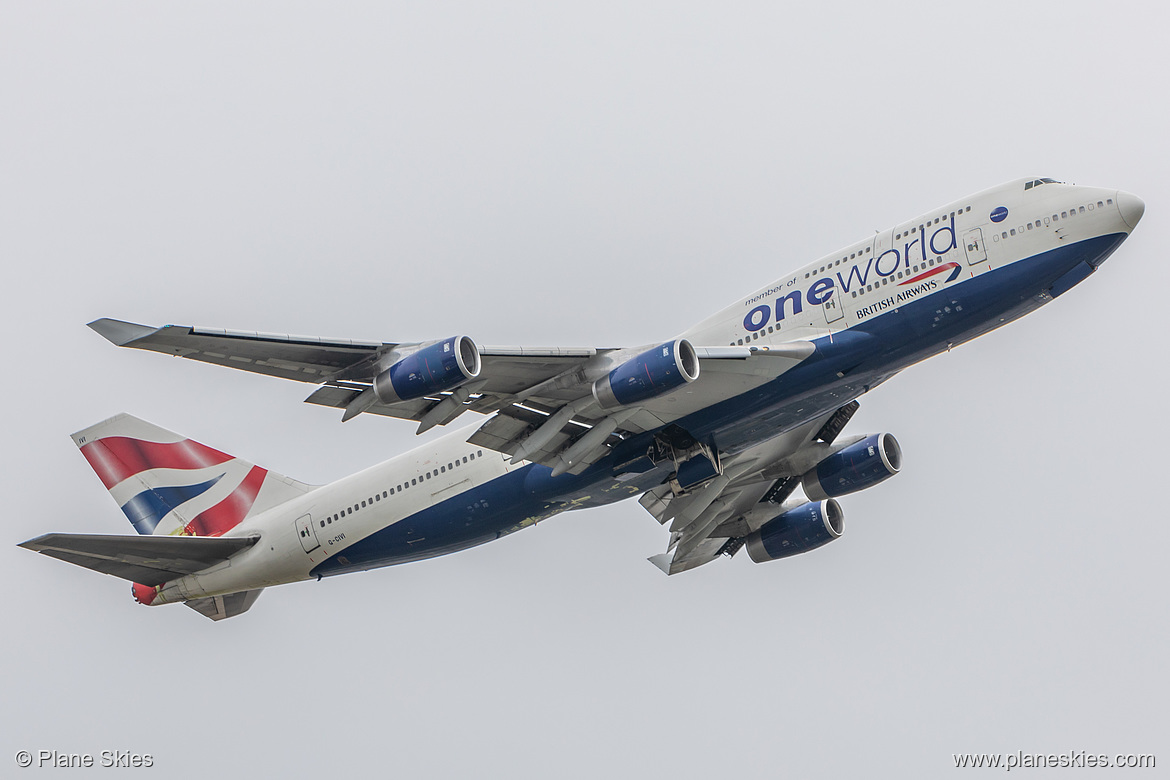 British Airways Boeing 747-400 G-CIVI at London Heathrow Airport (EGLL/LHR) British Airways Boeing 747-400 G-CIVI at London Heathrow Airport (EGLL/LHR)