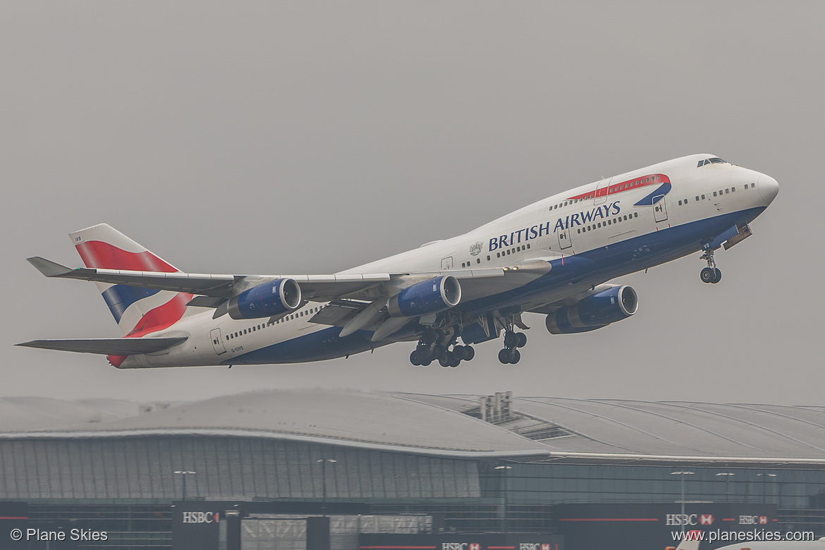 British Airways Boeing 747-400 G-CIVS at London Heathrow Airport (EGLL/LHR) British Airways Boeing 747-400 G-CIVS at London Heathrow Airport (EGLL/LHR)