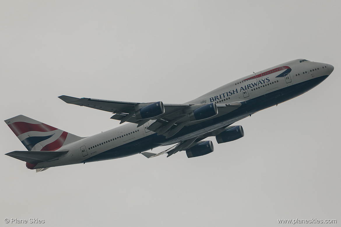 British Airways Boeing 747-400 G-CIVV at London Heathrow Airport (EGLL/LHR) British Airways Boeing 747-400 G-CIVV at London Heathrow Airport (EGLL/LHR)