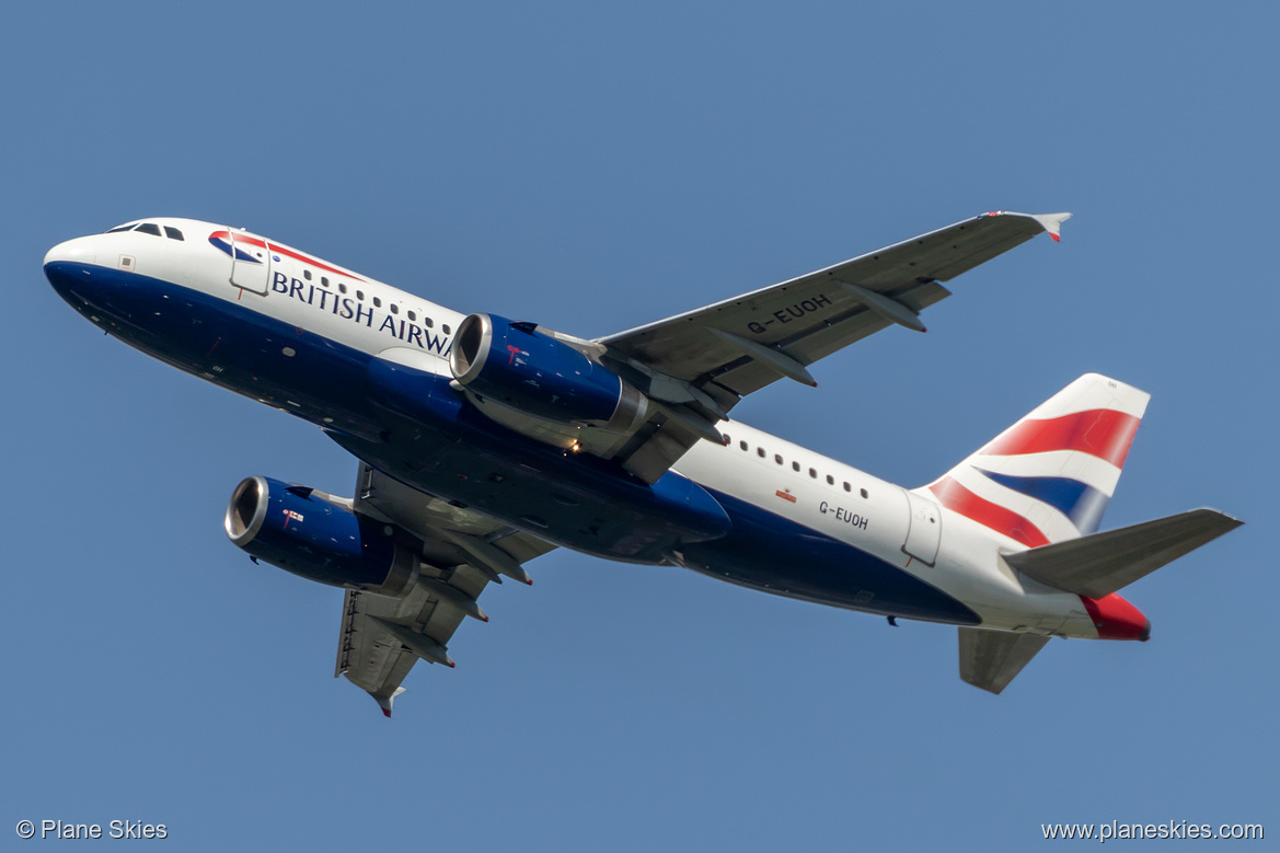 British Airways Airbus A319-100 G-EUOH at London Heathrow Airport (EGLL/LHR) British Airways Airbus A319-100 G-EUOH at London Heathrow Airport (EGLL/LHR)