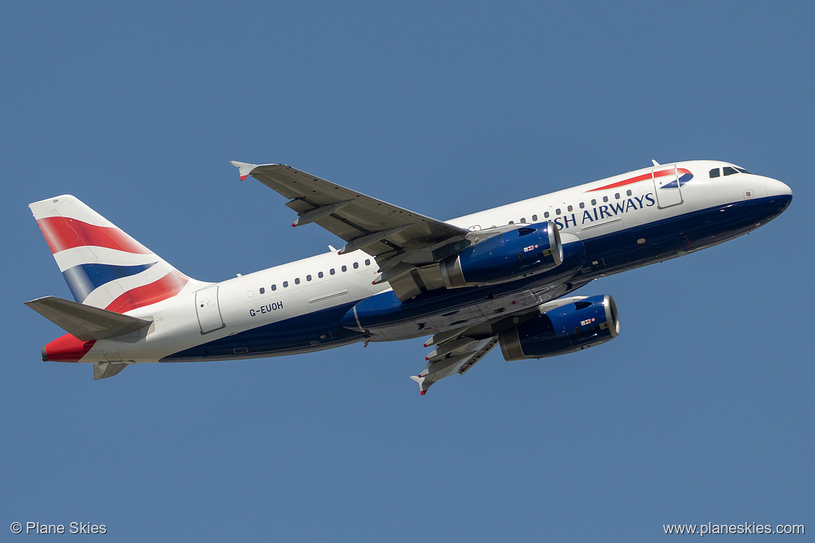 British Airways Airbus A319-100 G-EUOH at London Heathrow Airport (EGLL/LHR) British Airways Airbus A319-100 G-EUOH at London Heathrow Airport (EGLL/LHR)