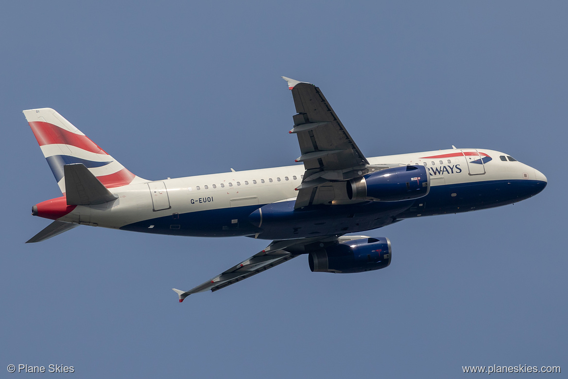 British Airways Airbus A319-100 G-EUOI at London Heathrow Airport (EGLL/LHR) British Airways Airbus A319-100 G-EUOI at London Heathrow Airport (EGLL/LHR)