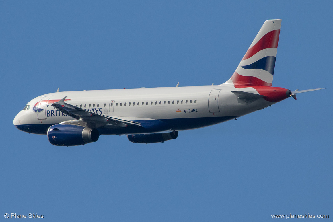 British Airways Airbus A319-100 G-EUPA at London Heathrow Airport (EGLL/LHR) British Airways Airbus A319-100 G-EUPA at London Heathrow Airport (EGLL/LHR)