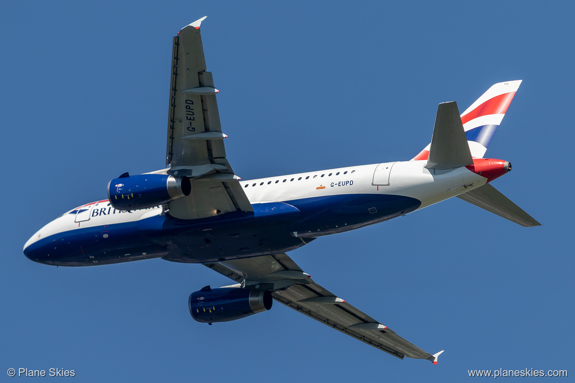 British Airways Airbus A319-100 G-EUPD at London Heathrow Airport (EGLL/LHR) British Airways Airbus A319-100 G-EUPD at London Heathrow Airport (EGLL/LHR)