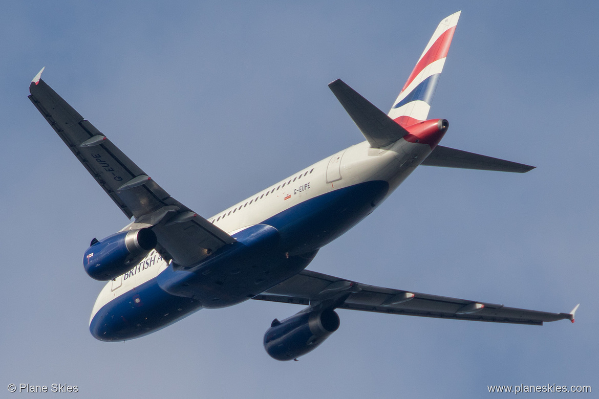British Airways Airbus A319-100 G-EUPE at London Heathrow Airport (EGLL/LHR) British Airways Airbus A319-100 G-EUPE at London Heathrow Airport (EGLL/LHR)