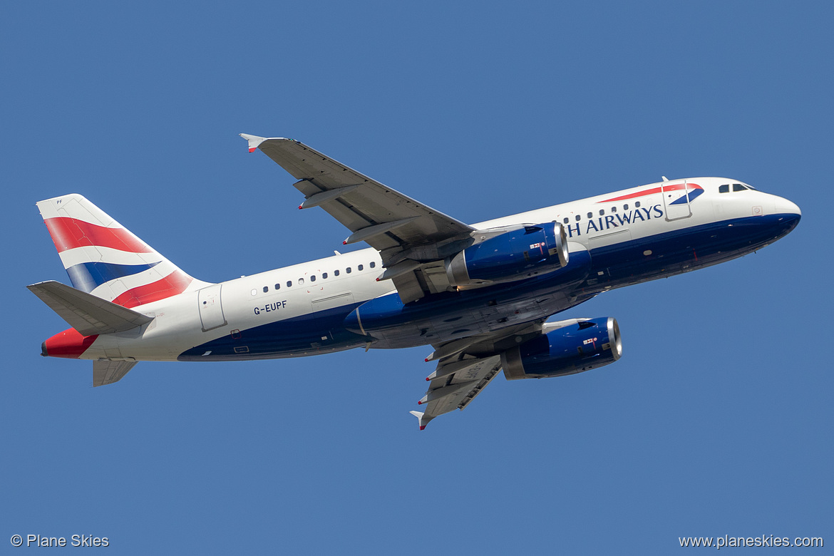 British Airways Airbus A319-100 G-EUPF at London Heathrow Airport (EGLL/LHR) British Airways Airbus A319-100 G-EUPF at London Heathrow Airport (EGLL/LHR)