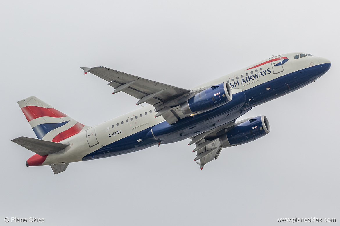 British Airways Airbus A319-100 G-EUPJ at London Heathrow Airport (EGLL/LHR) British Airways Airbus A319-100 G-EUPJ at London Heathrow Airport (EGLL/LHR)