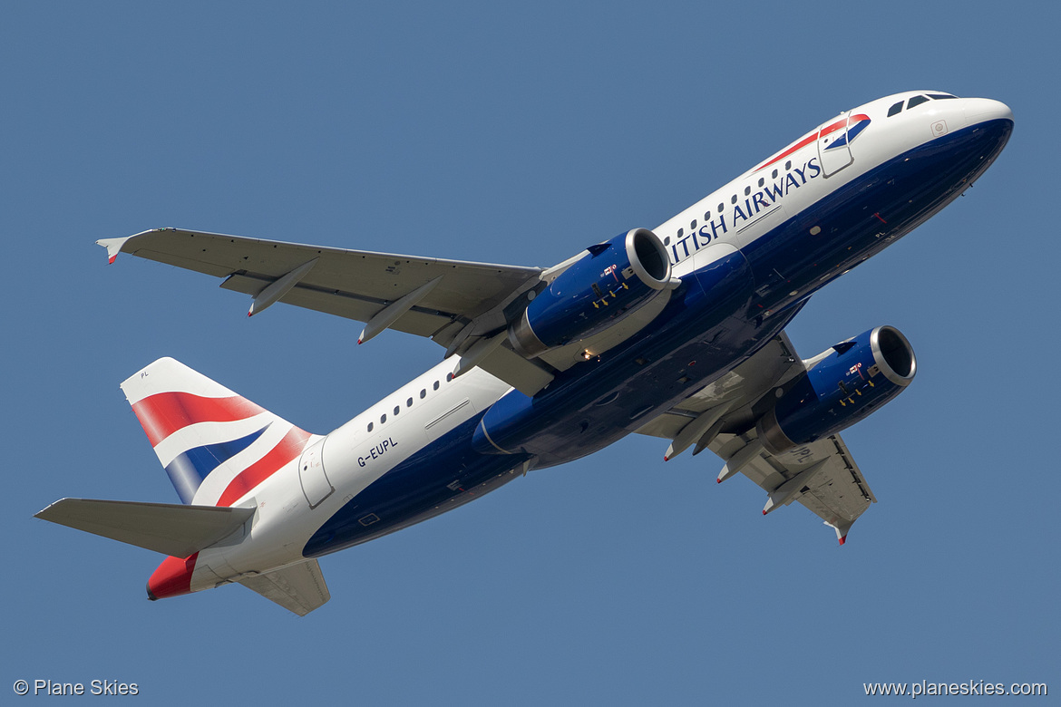 British Airways Airbus A319-100 G-EUPL at London Heathrow Airport (EGLL/LHR) British Airways Airbus A319-100 G-EUPL at London Heathrow Airport (EGLL/LHR)