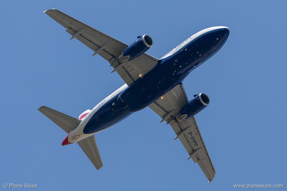 British Airways Airbus A319-100 G-EUPO at London Heathrow Airport (EGLL/LHR) British Airways Airbus A319-100 G-EUPO at London Heathrow Airport (EGLL/LHR)