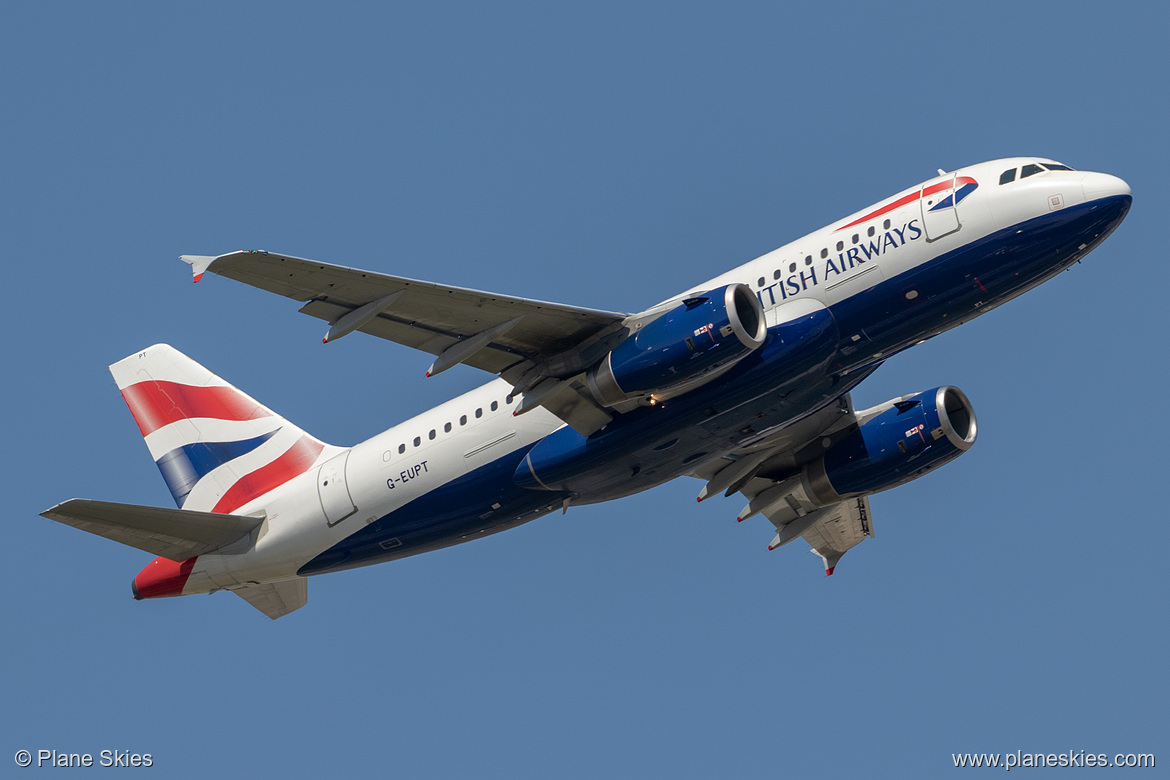 British Airways Airbus A319-100 G-EUPT at London Heathrow Airport (EGLL/LHR) British Airways Airbus A319-100 G-EUPT at London Heathrow Airport (EGLL/LHR)