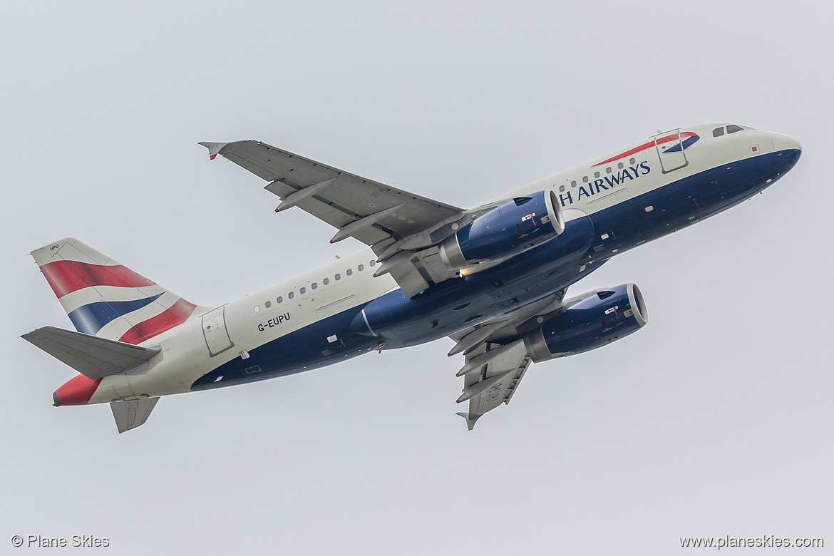 British Airways Airbus A319-100 G-EUPU at London Heathrow Airport (EGLL/LHR) British Airways Airbus A319-100 G-EUPU at London Heathrow Airport (EGLL/LHR)