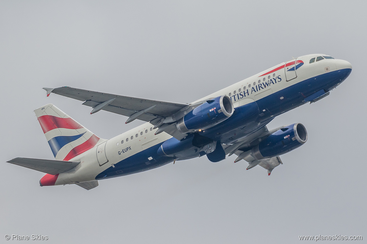 British Airways Airbus A319-100 G-EUPX at London Heathrow Airport (EGLL/LHR) British Airways Airbus A319-100 G-EUPX at London Heathrow Airport (EGLL/LHR)