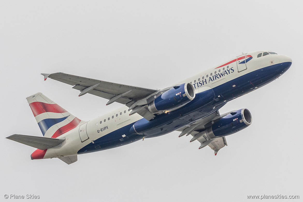 British Airways Airbus A319-100 G-EUPX at London Heathrow Airport (EGLL/LHR) British Airways Airbus A319-100 G-EUPX at London Heathrow Airport (EGLL/LHR)