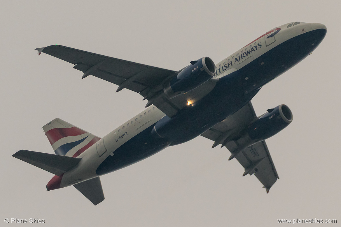 British Airways Airbus A319-100 G-EUPZ at London Heathrow Airport (EGLL/LHR) British Airways Airbus A319-100 G-EUPZ at London Heathrow Airport (EGLL/LHR)