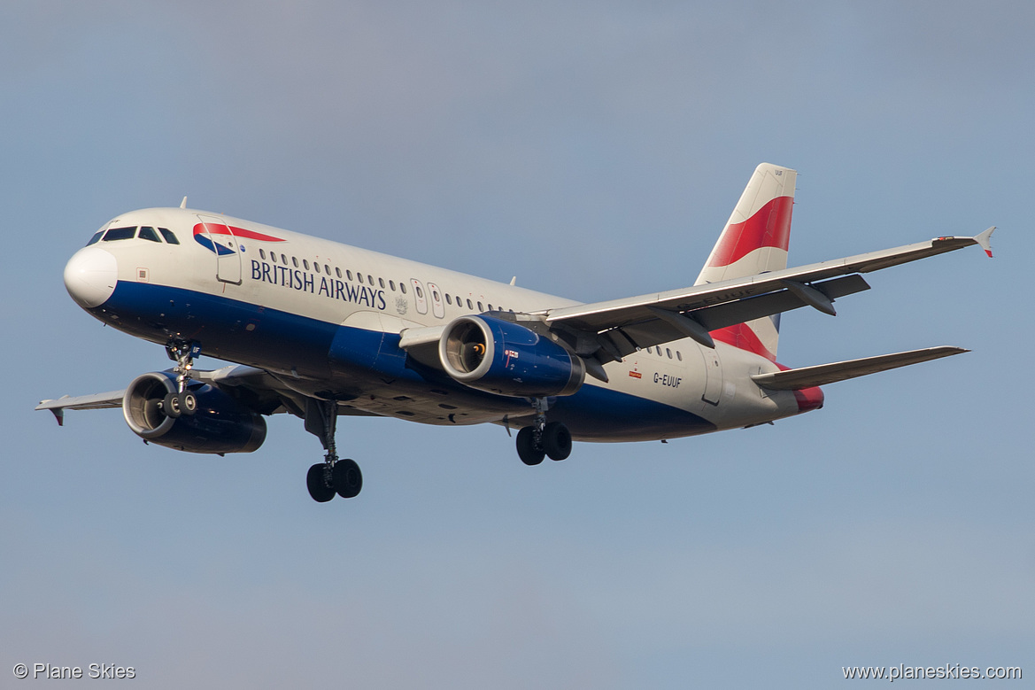 British Airways Airbus A320-200 G-EUUF at London Heathrow Airport (EGLL/LHR) British Airways Airbus A320-200 G-EUUF at London Heathrow Airport (EGLL/LHR)