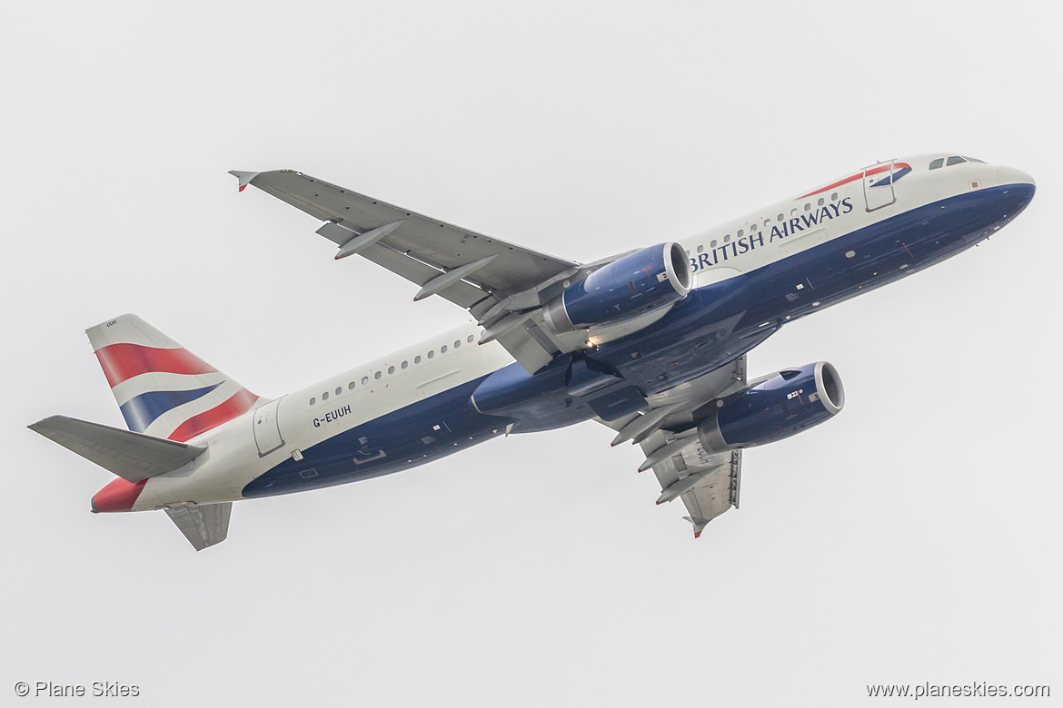 British Airways Airbus A320-200 G-EUUH at London Heathrow Airport (EGLL/LHR) British Airways Airbus A320-200 G-EUUH at London Heathrow Airport (EGLL/LHR)