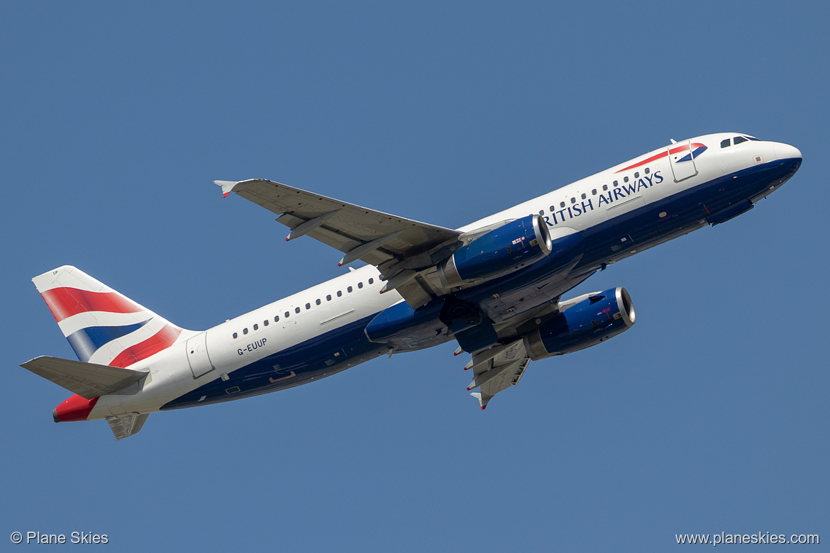 British Airways Airbus A320-200 G-EUUP at London Heathrow Airport (EGLL/LHR) British Airways Airbus A320-200 G-EUUP at London Heathrow Airport (EGLL/LHR)