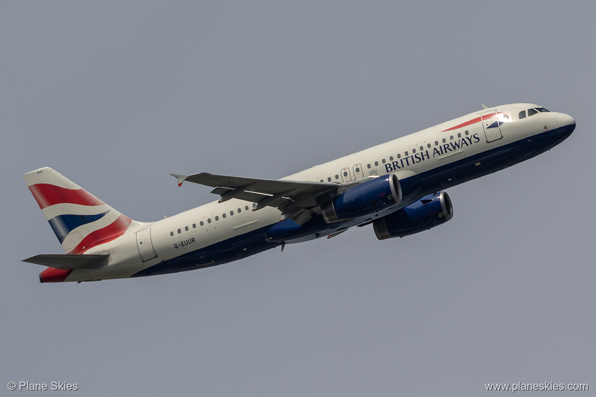 British Airways Airbus A320-200 G-EUUR at London Heathrow Airport (EGLL/LHR) British Airways Airbus A320-200 G-EUUR at London Heathrow Airport (EGLL/LHR)