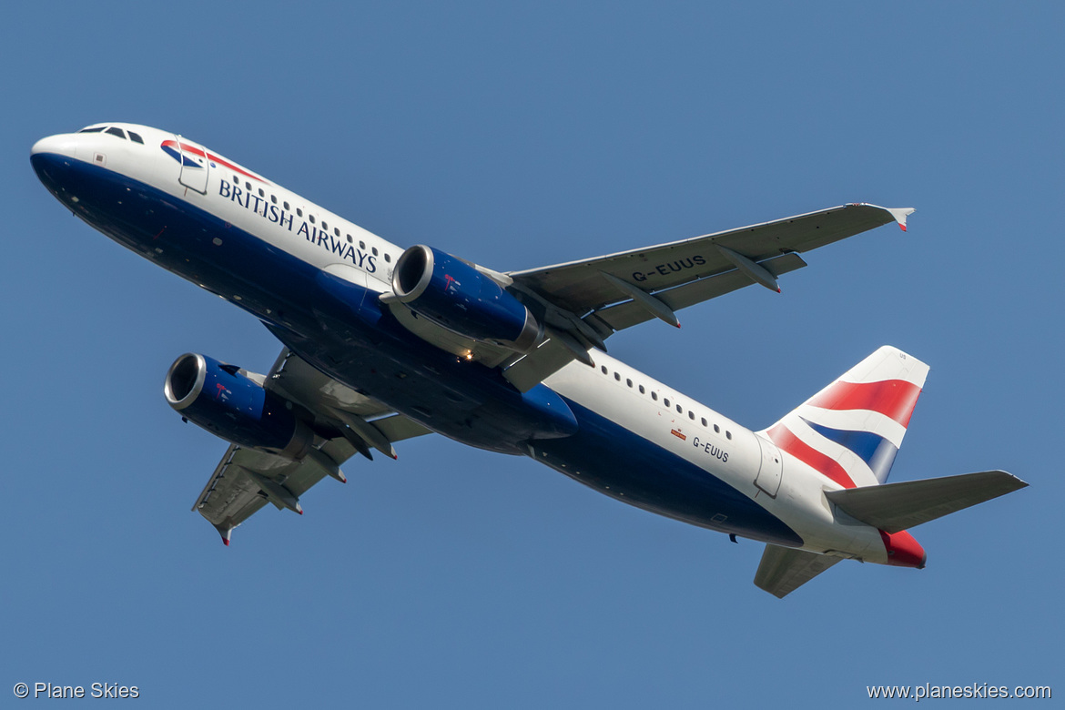 British Airways Airbus A320-200 G-EUUS at London Heathrow Airport (EGLL/LHR) British Airways Airbus A320-200 G-EUUS at London Heathrow Airport (EGLL/LHR)