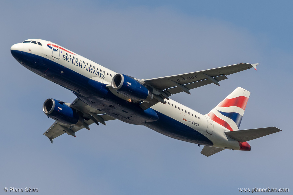 British Airways Airbus A320-200 G-EUUT at London Heathrow Airport (EGLL/LHR) British Airways Airbus A320-200 G-EUUT at London Heathrow Airport (EGLL/LHR)