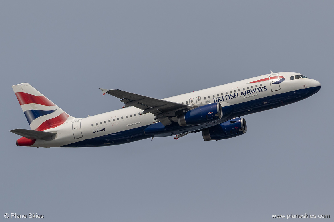British Airways Airbus A320-200 G-EUUU at London Heathrow Airport (EGLL/LHR) British Airways Airbus A320-200 G-EUUU at London Heathrow Airport (EGLL/LHR)