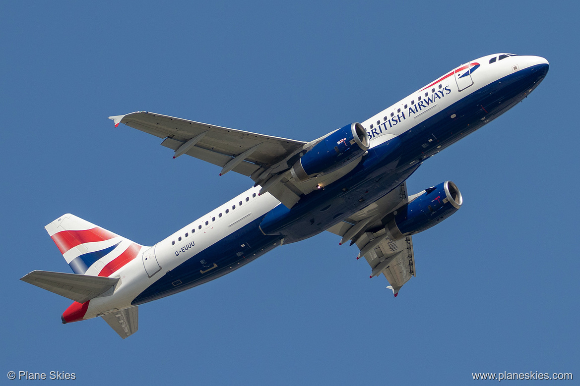 British Airways Airbus A320-200 G-EUUU at London Heathrow Airport (EGLL/LHR) British Airways Airbus A320-200 G-EUUU at London Heathrow Airport (EGLL/LHR)