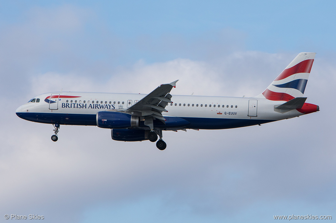 British Airways Airbus A320-200 G-EUUV at London Heathrow Airport (EGLL/LHR) British Airways Airbus A320-200 G-EUUV at London Heathrow Airport (EGLL/LHR)