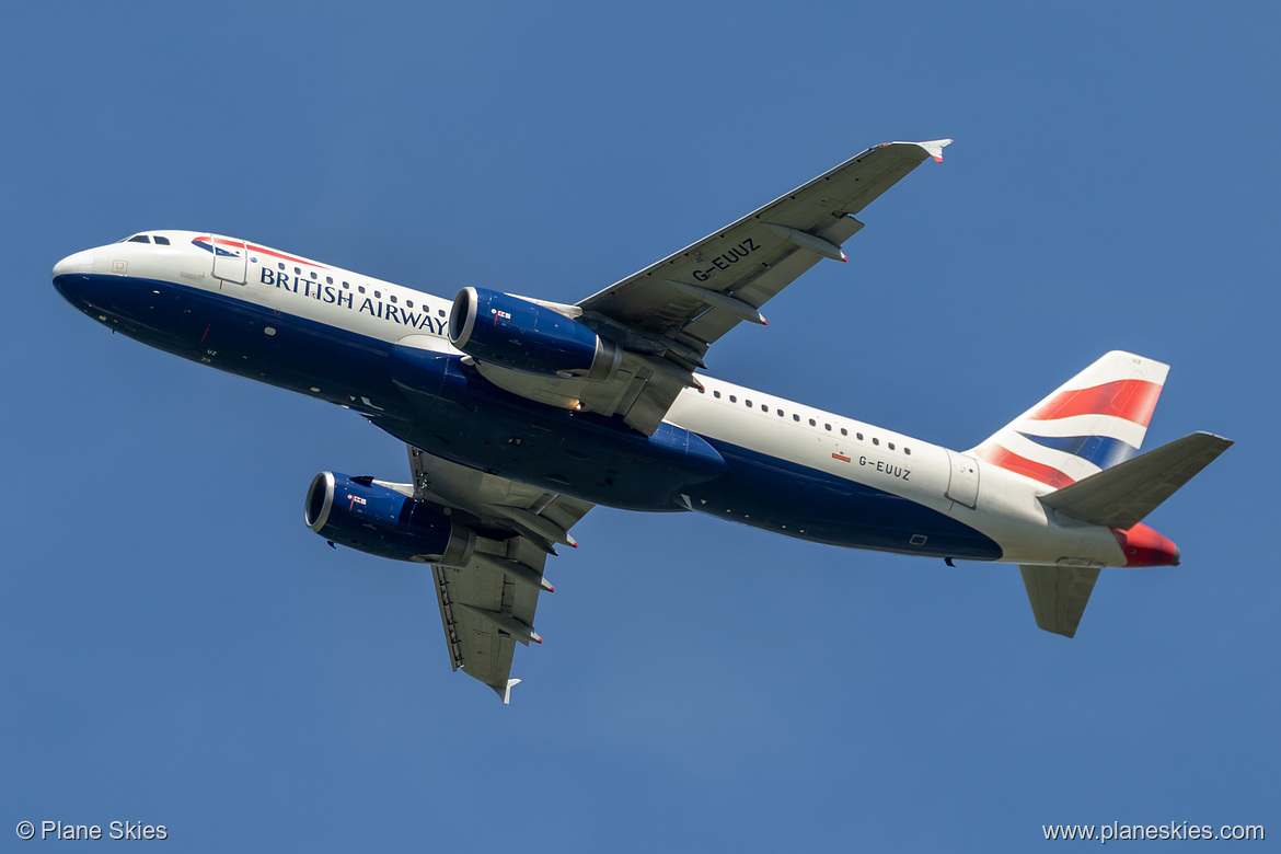 British Airways Airbus A320-200 G-EUUZ at London Heathrow Airport (EGLL/LHR) British Airways Airbus A320-200 G-EUUZ at London Heathrow Airport (EGLL/LHR)