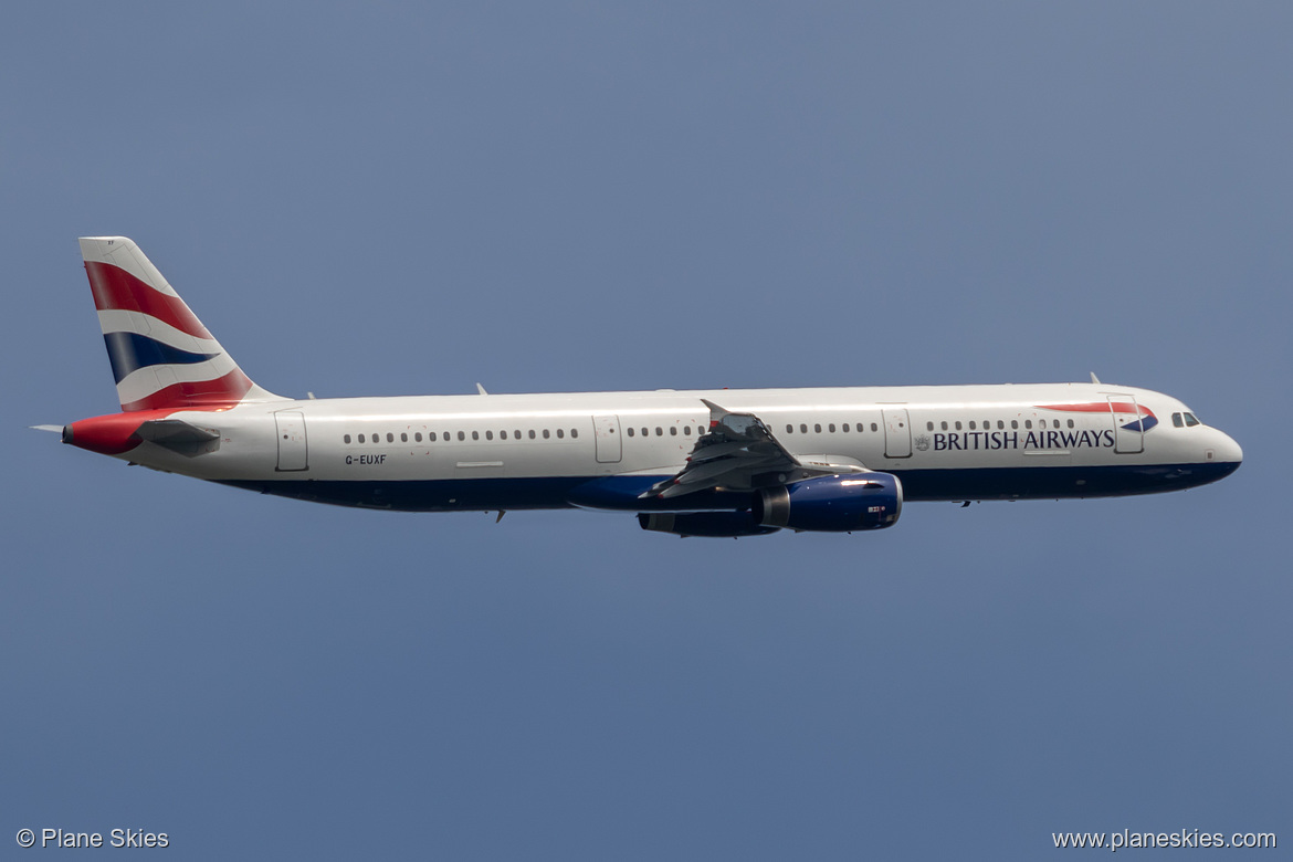 British Airways Airbus A321-200 G-EUXF at London Heathrow Airport (EGLL/LHR) British Airways Airbus A321-200 G-EUXF at London Heathrow Airport (EGLL/LHR)
