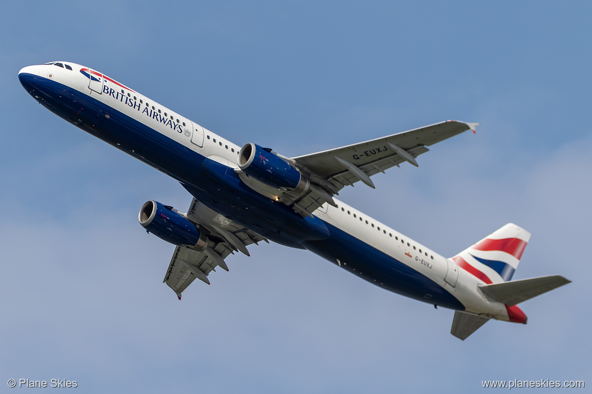 British Airways Airbus A321-200 G-EUXJ at London Heathrow Airport (EGLL/LHR) British Airways Airbus A321-200 G-EUXJ at London Heathrow Airport (EGLL/LHR)