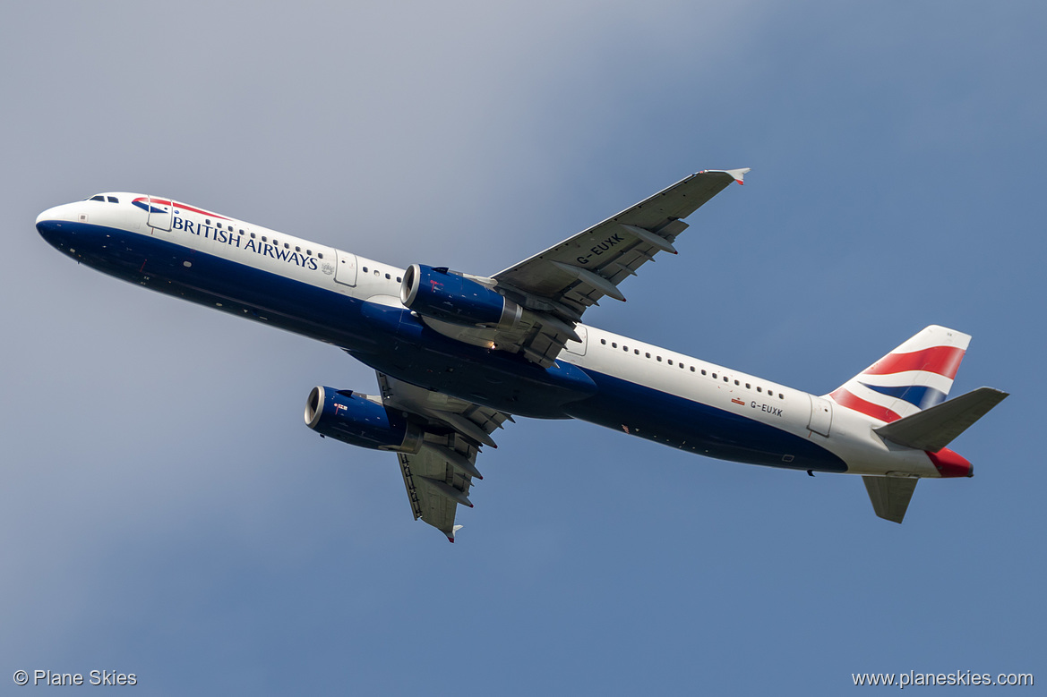 British Airways Airbus A321-200 G-EUXK at London Heathrow Airport (EGLL/LHR) British Airways Airbus A321-200 G-EUXK at London Heathrow Airport (EGLL/LHR)