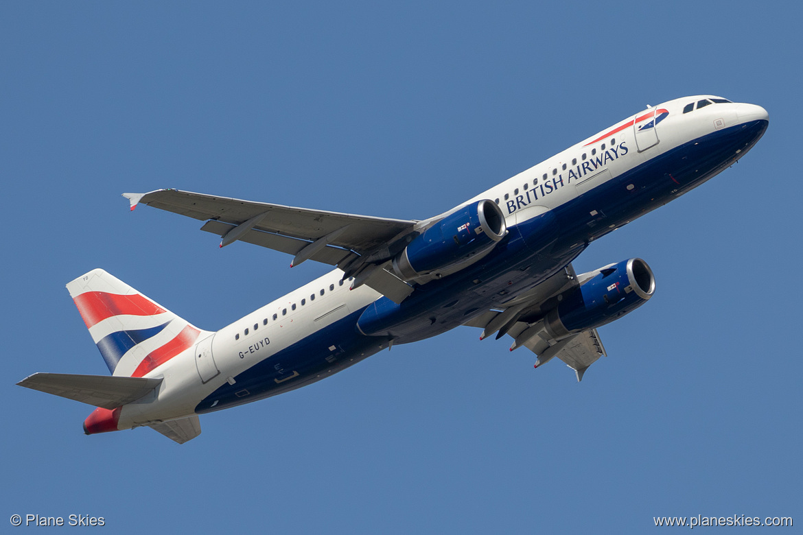 British Airways Airbus A320-200 G-EUYD at London Heathrow Airport (EGLL/LHR)