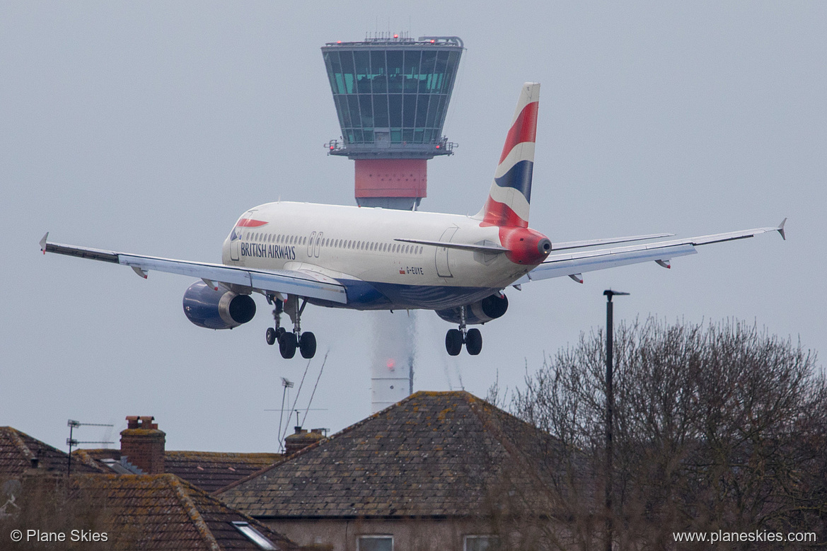 British Airways Airbus A320-200 G-EUYE at London Heathrow Airport (EGLL/LHR) British Airways Airbus A320-200 G-EUYE at London Heathrow Airport (EGLL/LHR)
