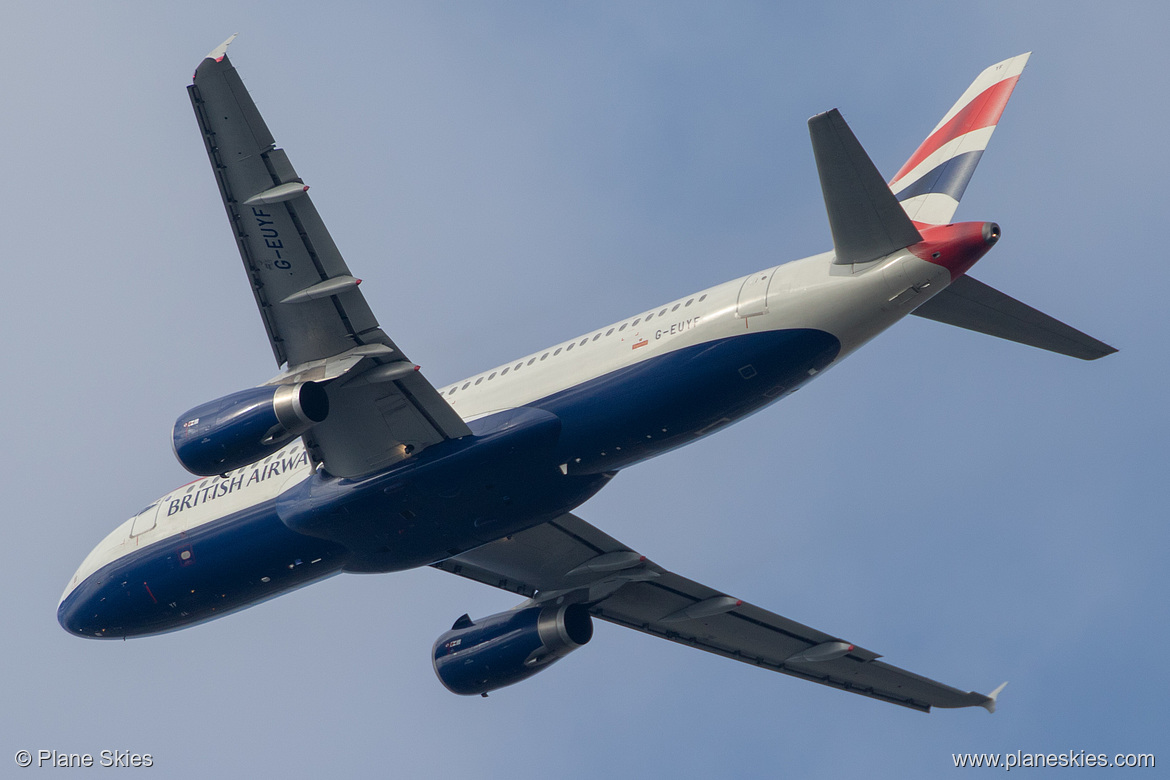 British Airways Airbus A320-200 G-EUYF at London Heathrow Airport (EGLL/LHR)