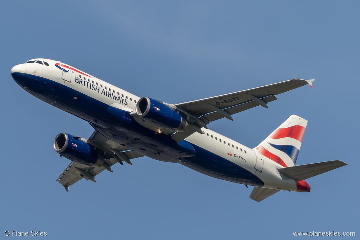 British Airways Airbus A320-200 G-EUYI at London Heathrow Airport (EGLL/LHR)