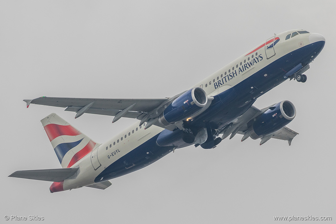 British Airways Airbus A320-200 G-EUYL at London Heathrow Airport (EGLL/LHR)