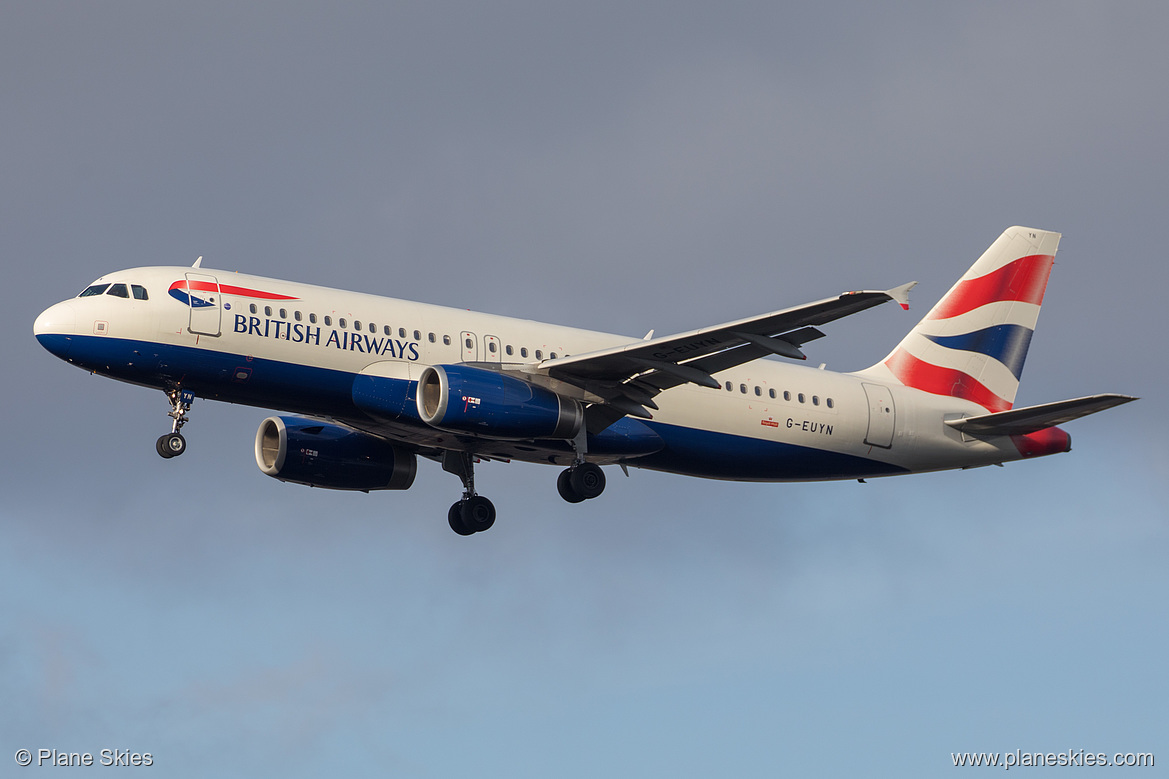 British Airways Airbus A320-200 G-EUYN at London Heathrow Airport (EGLL/LHR)