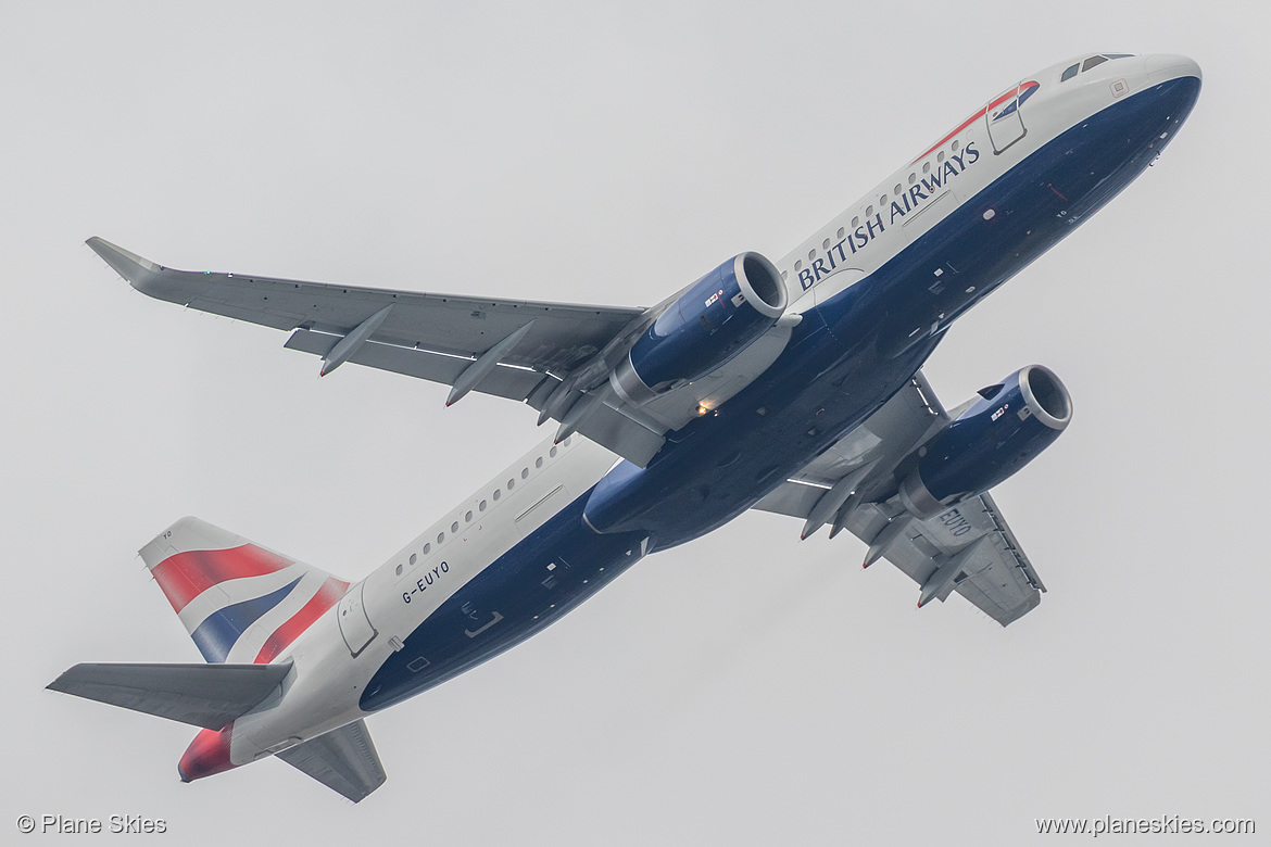 British Airways Airbus A320-200 G-EUYO at London Heathrow Airport (EGLL/LHR)