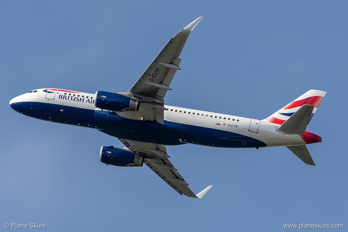 British Airways Airbus A320-200 G-EUYP at London Heathrow Airport (EGLL/LHR) British Airways Airbus A320-200 G-EUYP at London Heathrow Airport (EGLL/LHR)