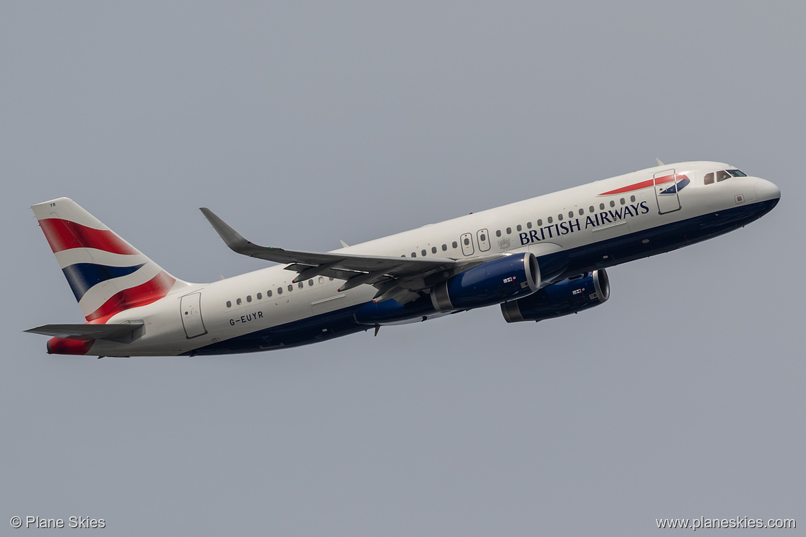 British Airways Airbus A320-200 G-EUYR at London Heathrow Airport (EGLL/LHR) British Airways Airbus A320-200 G-EUYR at London Heathrow Airport (EGLL/LHR)