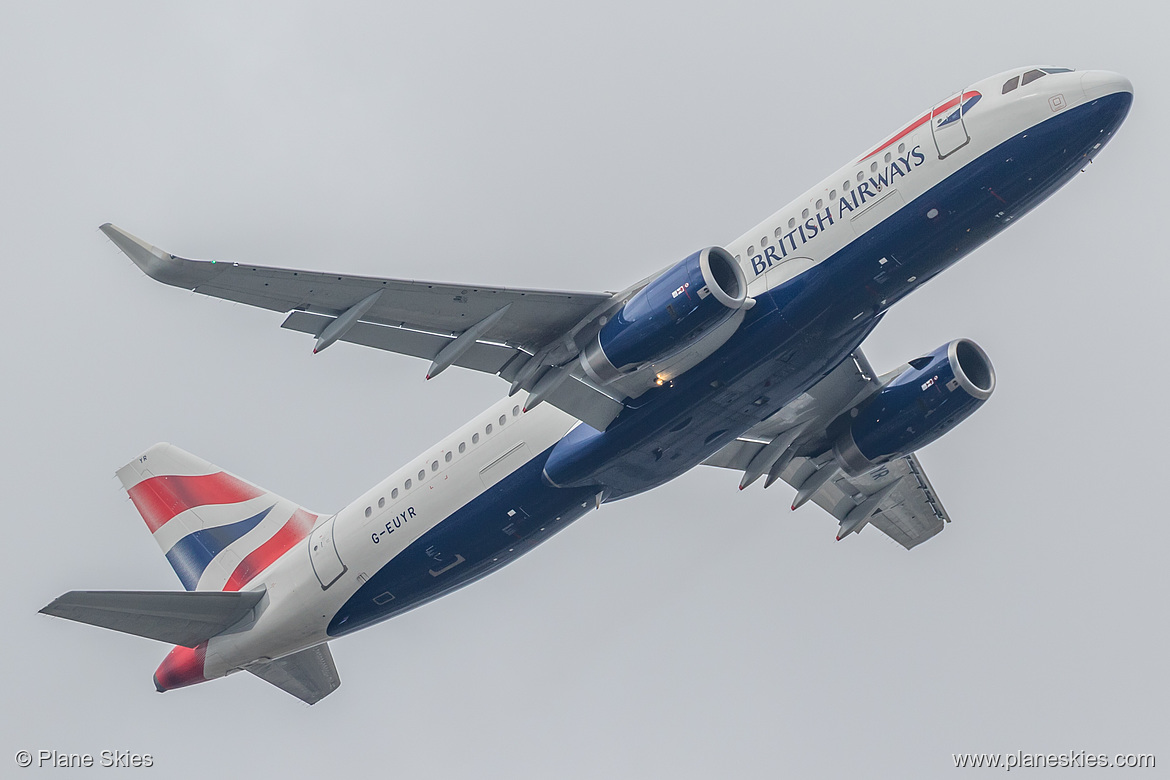 British Airways Airbus A320-200 G-EUYR at London Heathrow Airport (EGLL/LHR) British Airways Airbus A320-200 G-EUYR at London Heathrow Airport (EGLL/LHR)