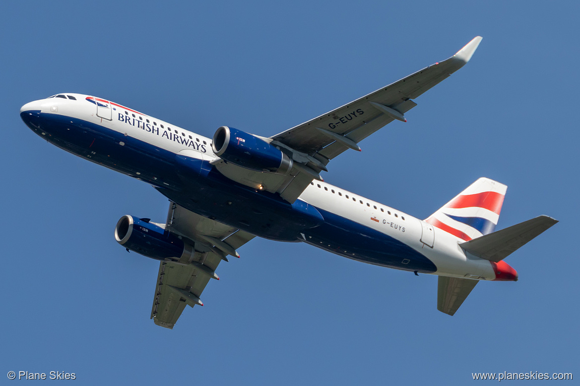 British Airways Airbus A320-200 G-EUYS at London Heathrow Airport (EGLL/LHR) British Airways Airbus A320-200 G-EUYS at London Heathrow Airport (EGLL/LHR)