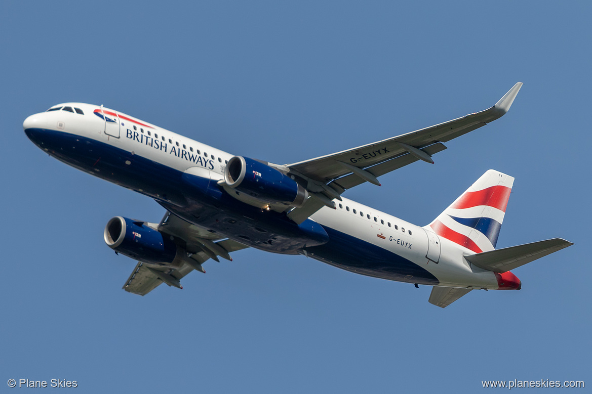 British Airways Airbus A320-200 G-EUYX at London Heathrow Airport (EGLL/LHR)