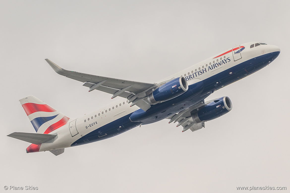 British Airways Airbus A320-200 G-EUYX at London Heathrow Airport (EGLL/LHR)