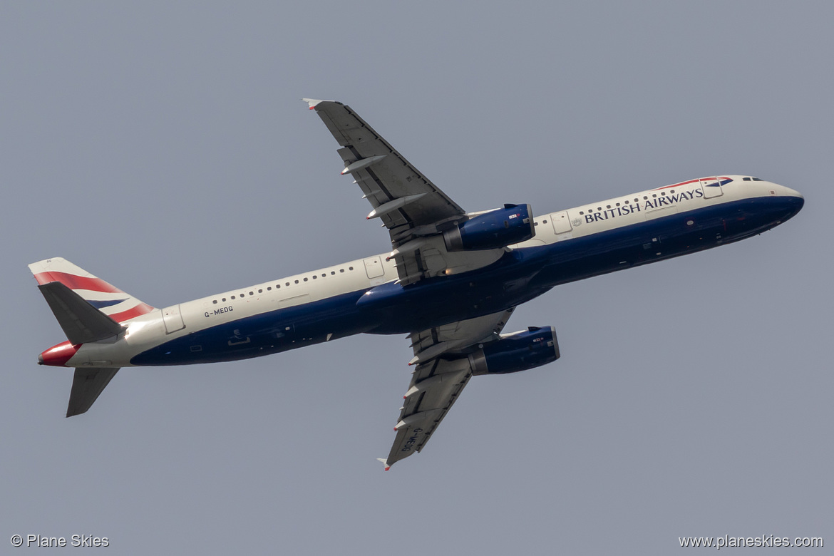 British Airways Airbus A321-200 G-MEDG at London Heathrow Airport (EGLL/LHR) British Airways Airbus A321-200 G-MEDG at London Heathrow Airport (EGLL/LHR)